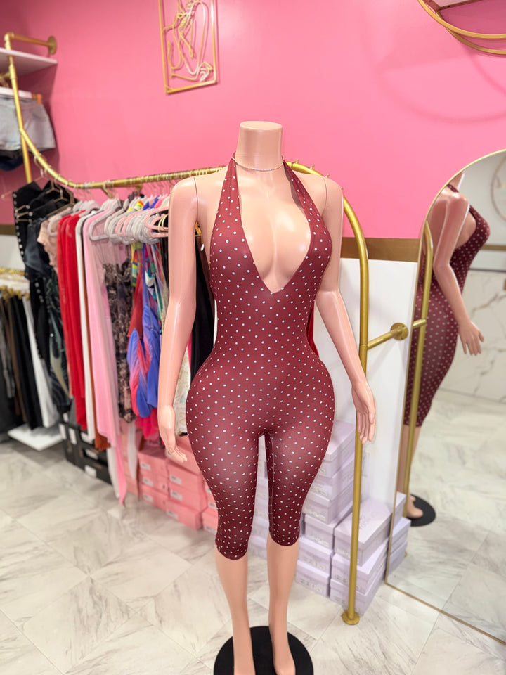 Phoebe Polka Dot Capri Jumpsuit