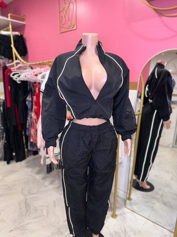 Reflective Trim Tracksuit Set