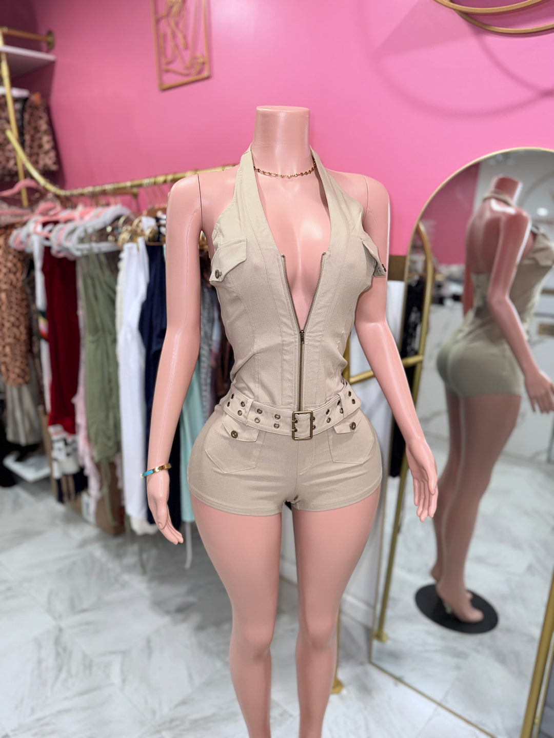 Belted Cargo Romper