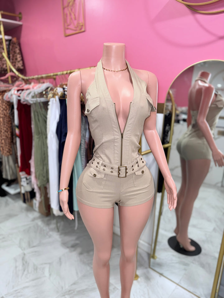 Belted Cargo Romper