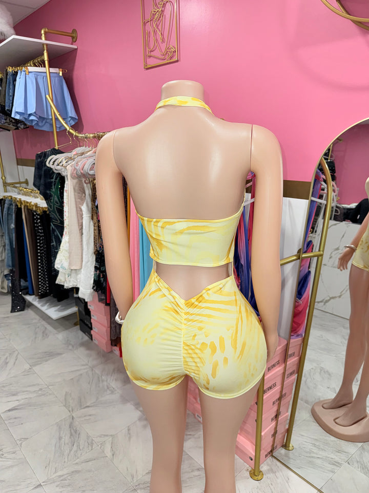 Wild Side Halter Romper
