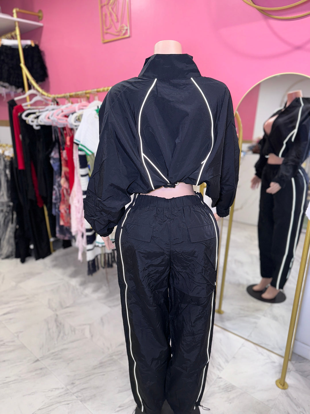 Reflective Trim Tracksuit Set