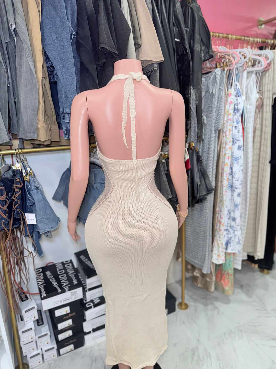Creamy Knit Maxi Dress