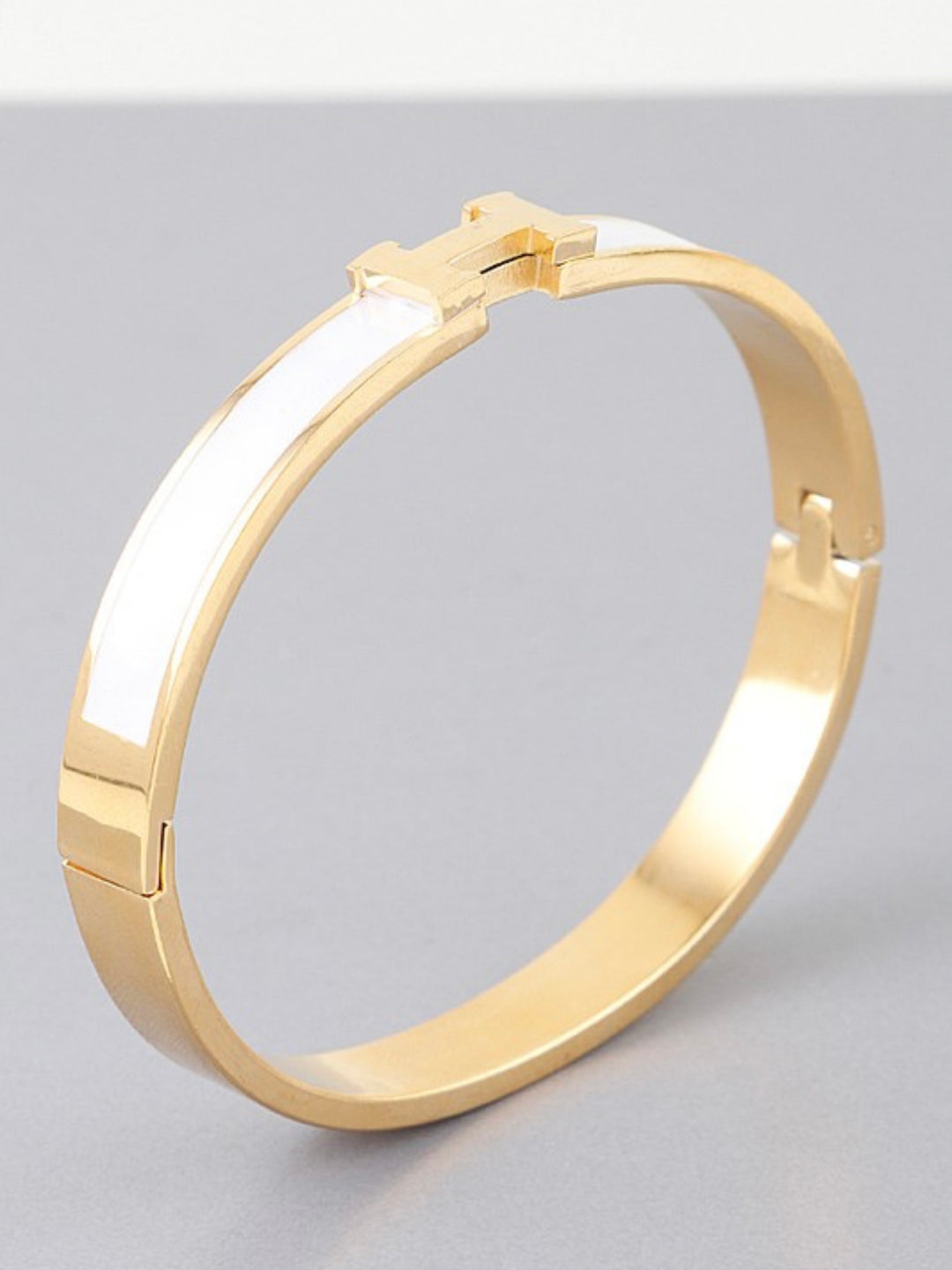 Gold H Bracelet