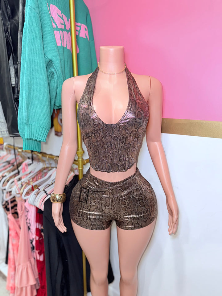 Lux Cheetah Short Set