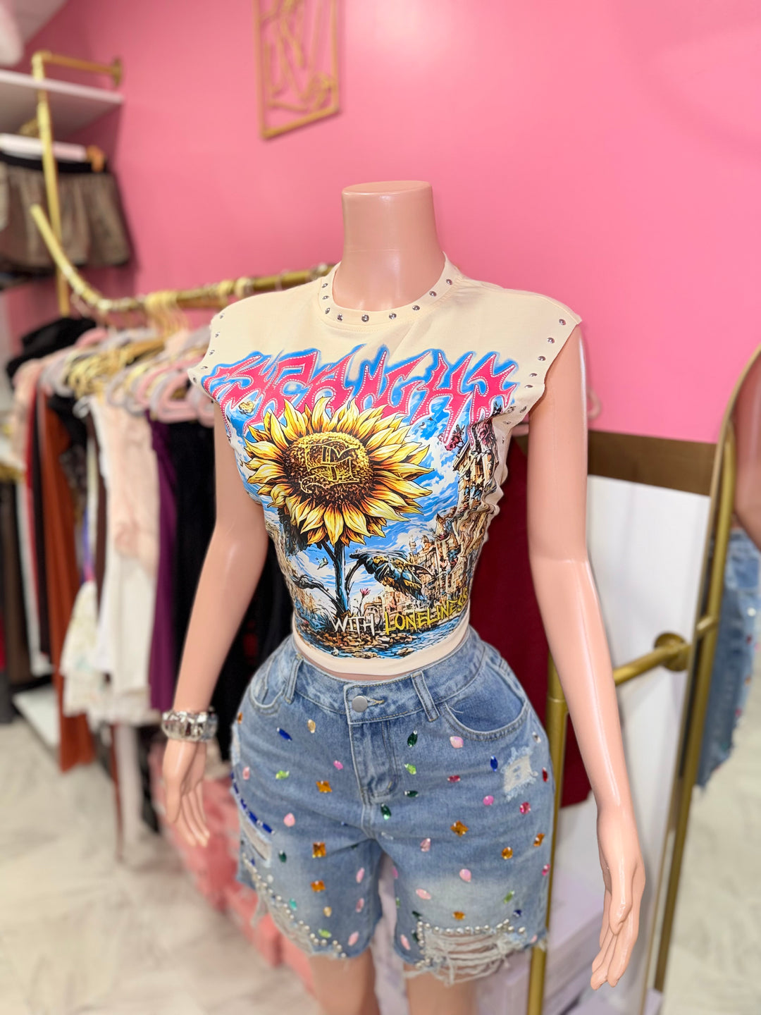 Studded Graphic Tee