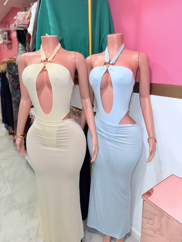 Mia Halter Neck Maxi Dress