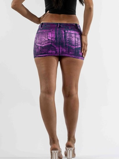 Reign Metallic Mini Skirt