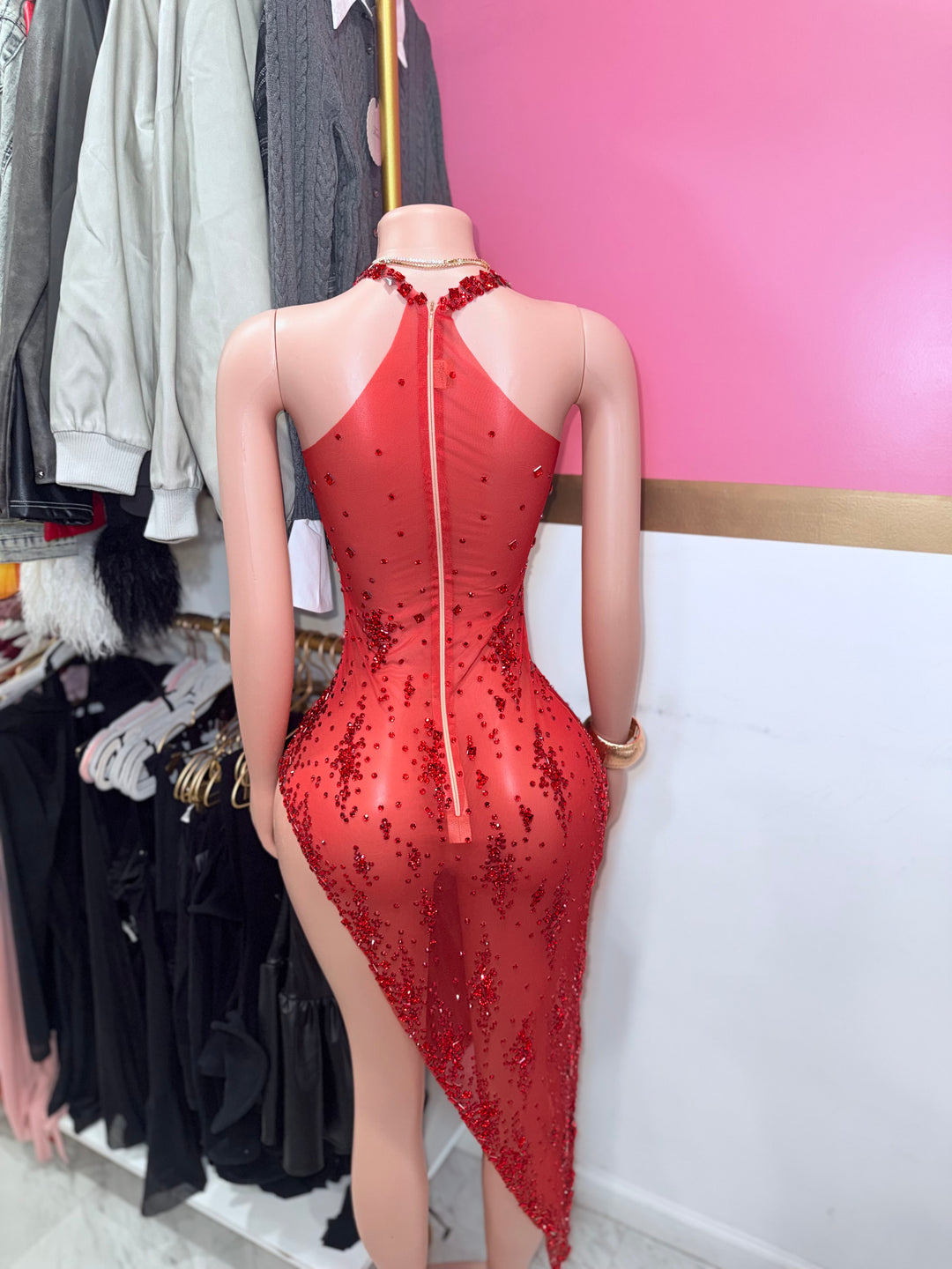 Rubi Rhinestone Midi Dress