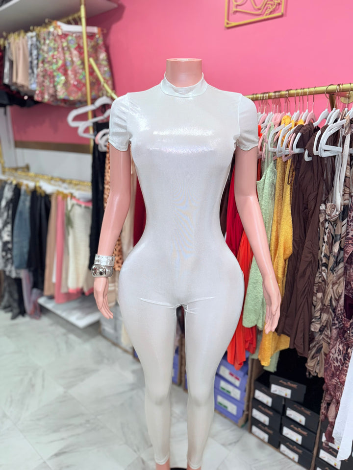 Metallic Bodycon Jumpsuit