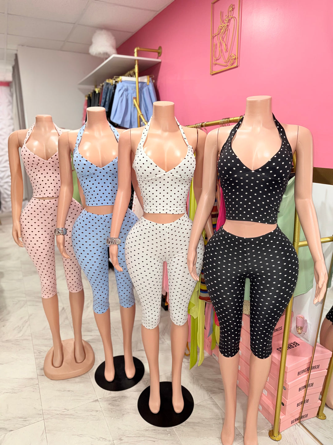 Cali Polka Dot Capri Set