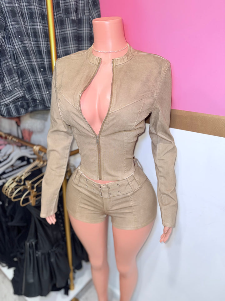 Heavy Metal Long Sleeve Set (Khaki)