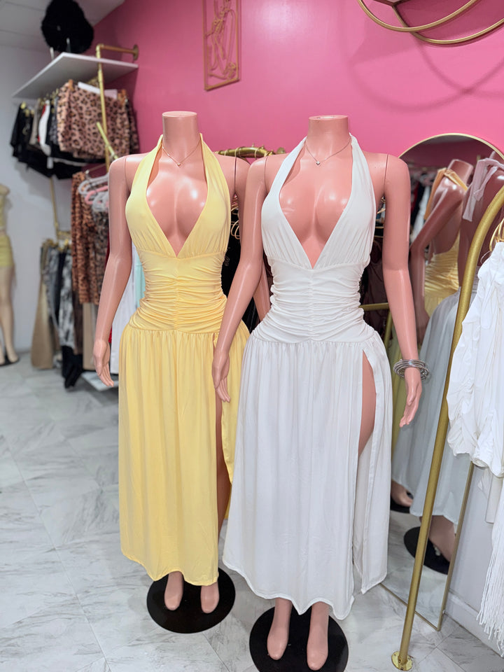 Dessia Halter V Cut Dress