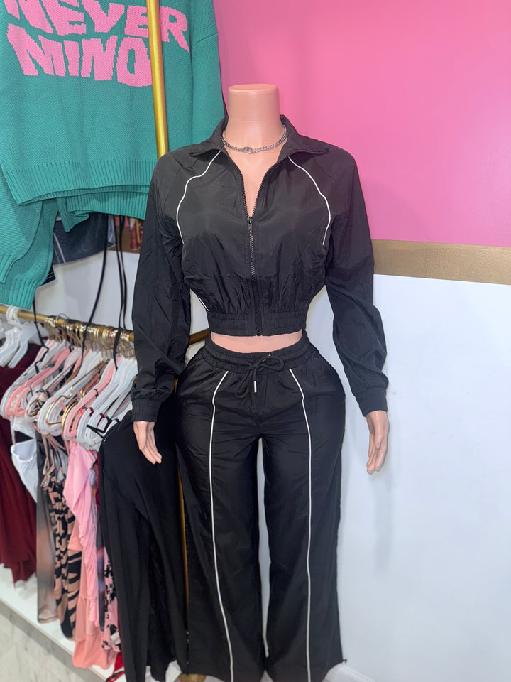 Cropped Tracksuit Set