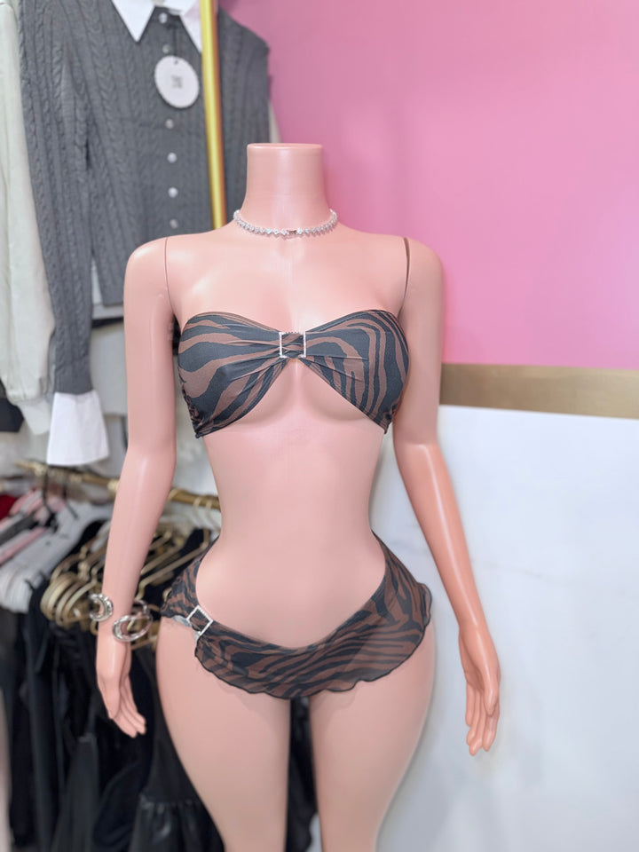 Mocha Prints Bikini Set