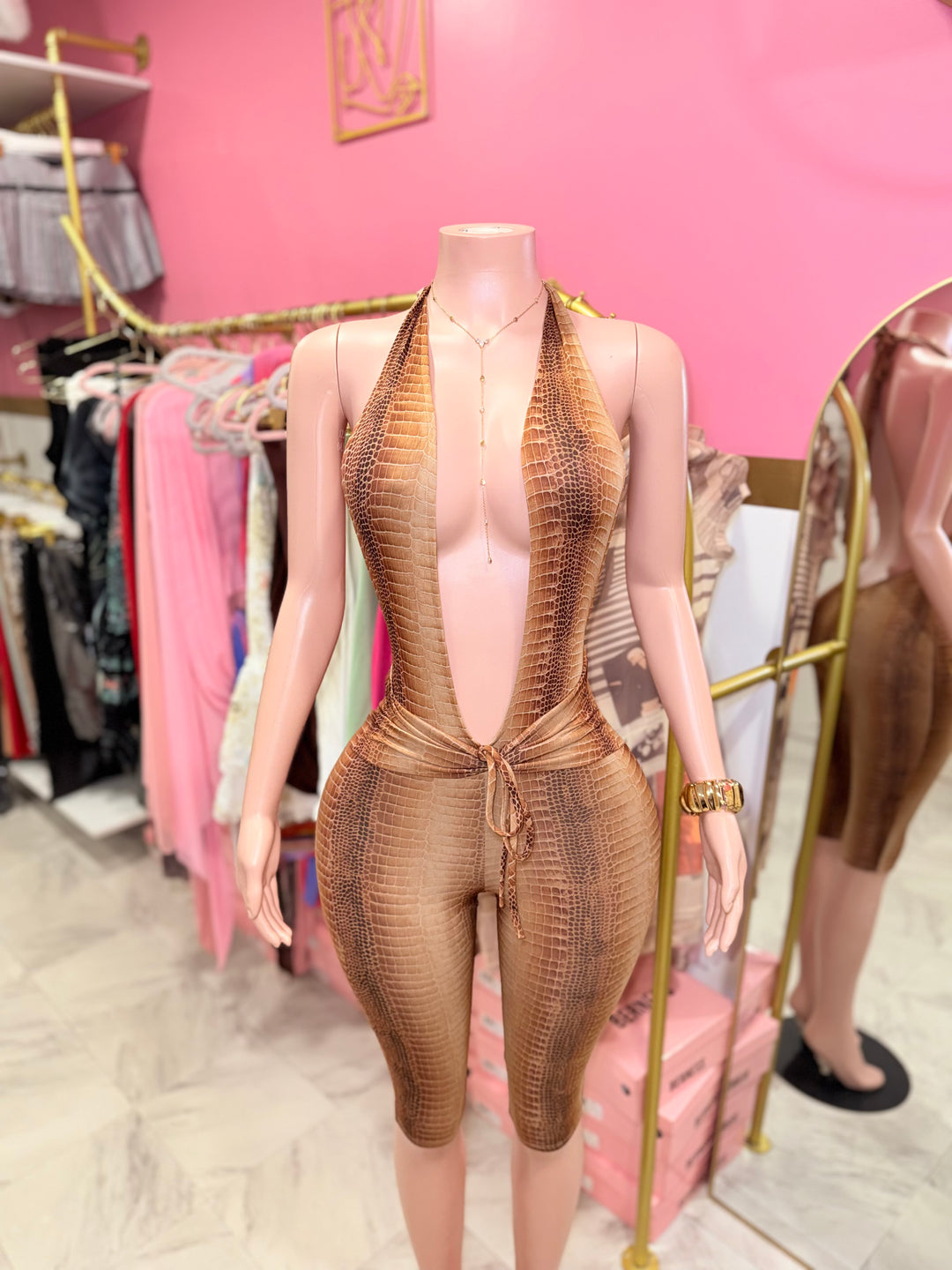 Python Capri Jumpsuit