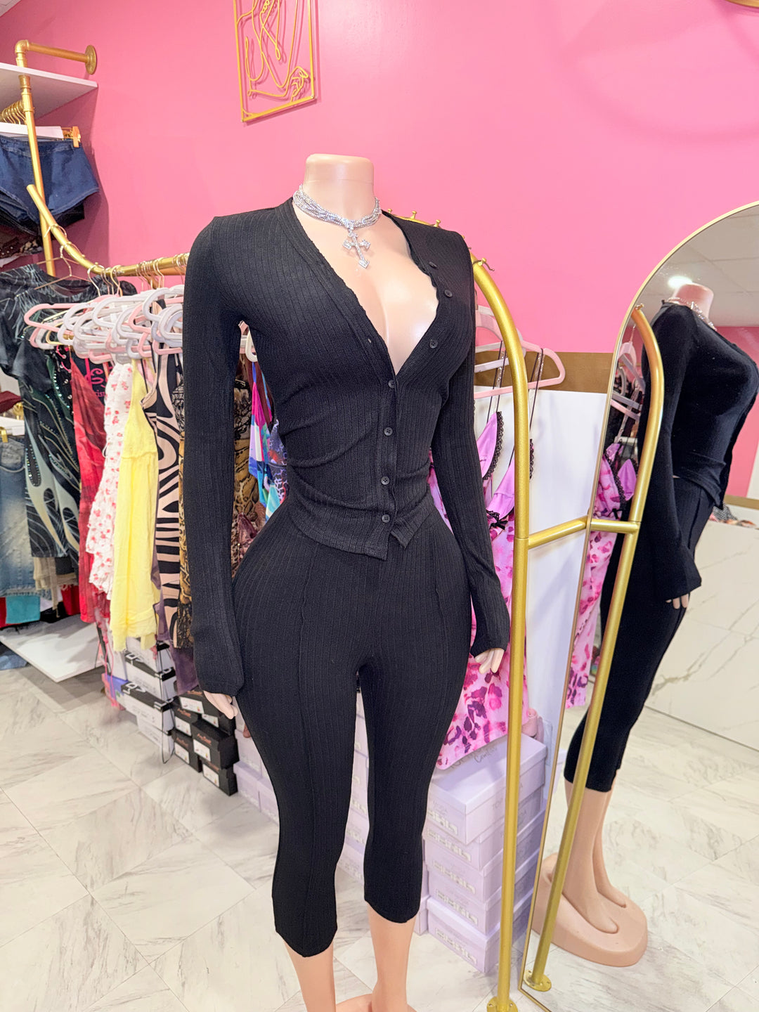 Carli Cardigan Capri Set