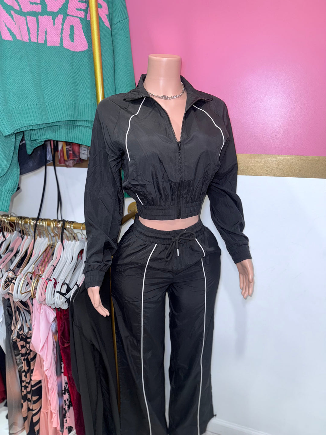 Cropped Tracksuit Set