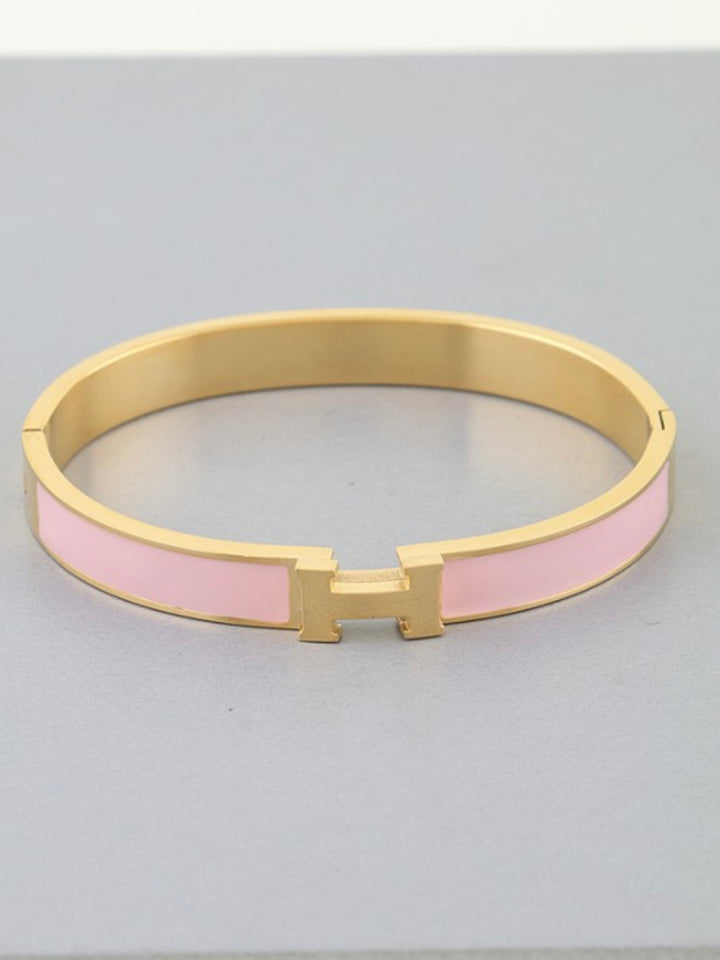 Gold H Bracelet