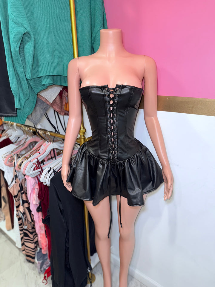 Baddie Leather Dress