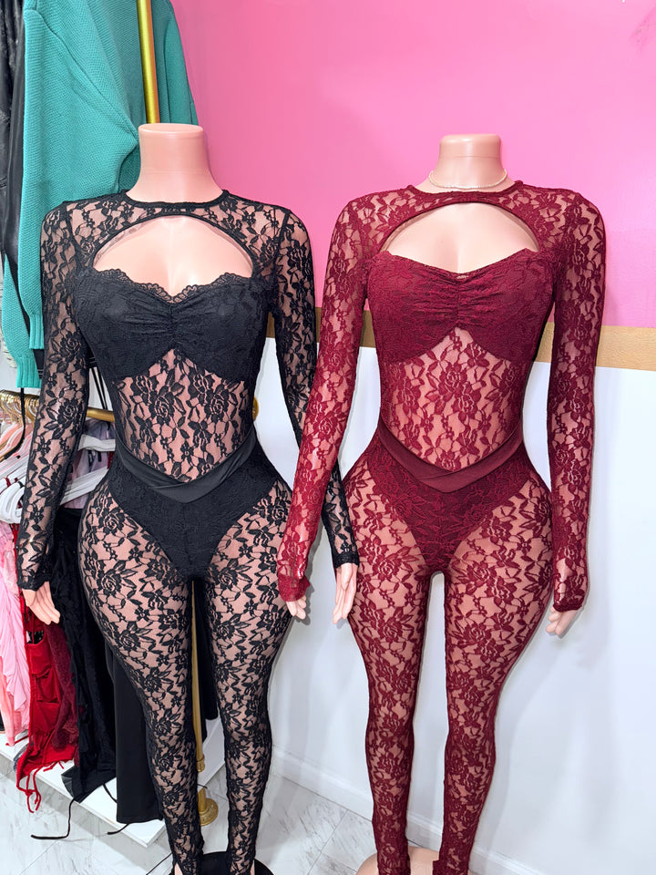 Temptation Lace Jumpsuit