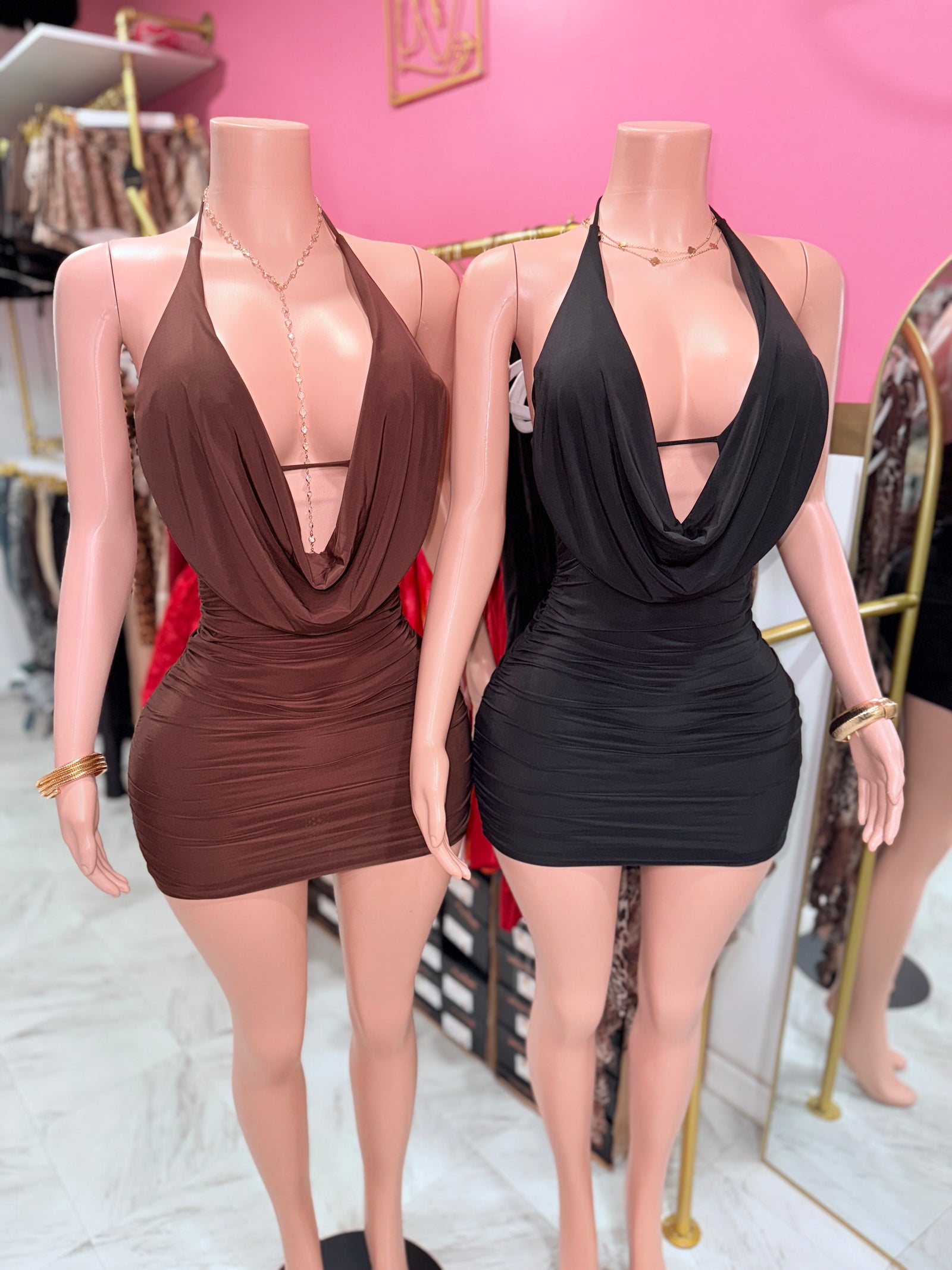 High Class Ruched Mini Dress