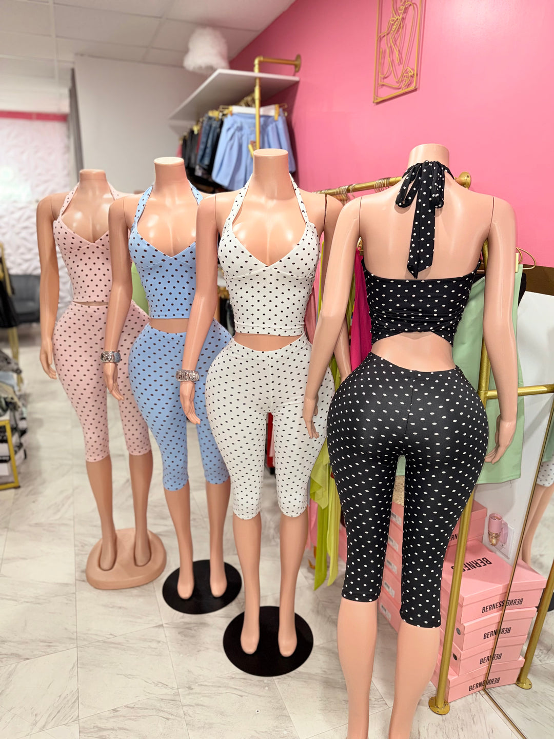Cali Polka Dot Capri Set