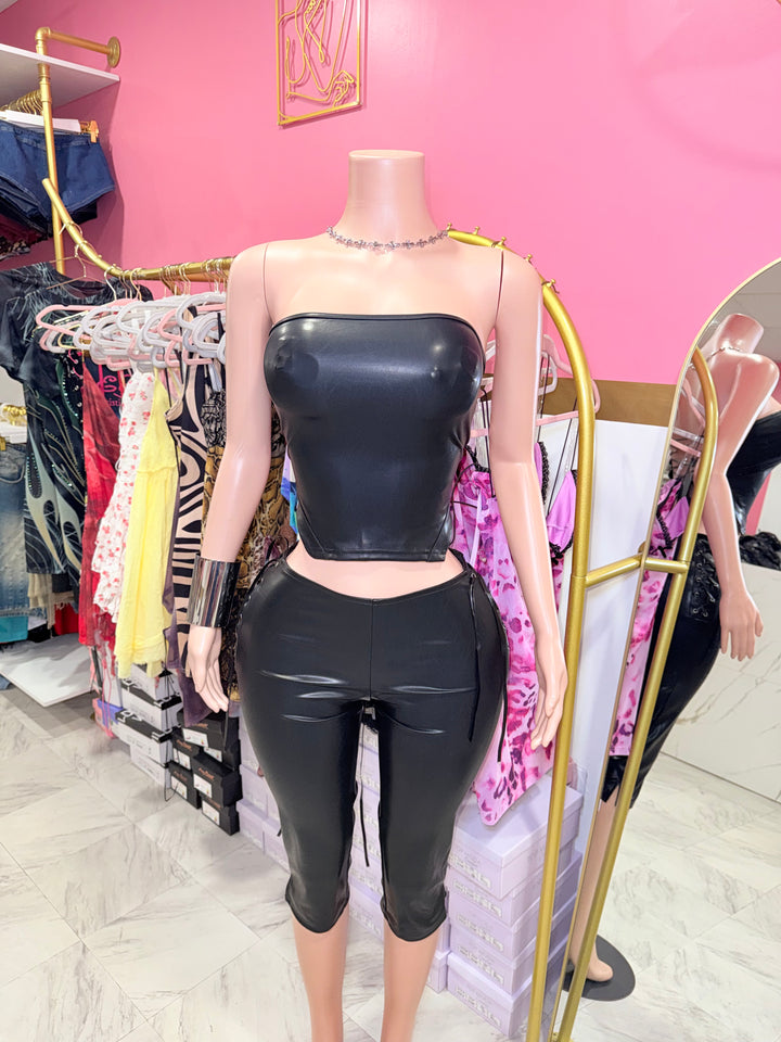 Trixie Leather Capri Set
