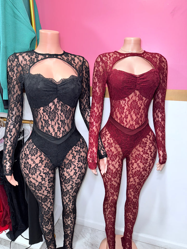 Temptation Lace Jumpsuit