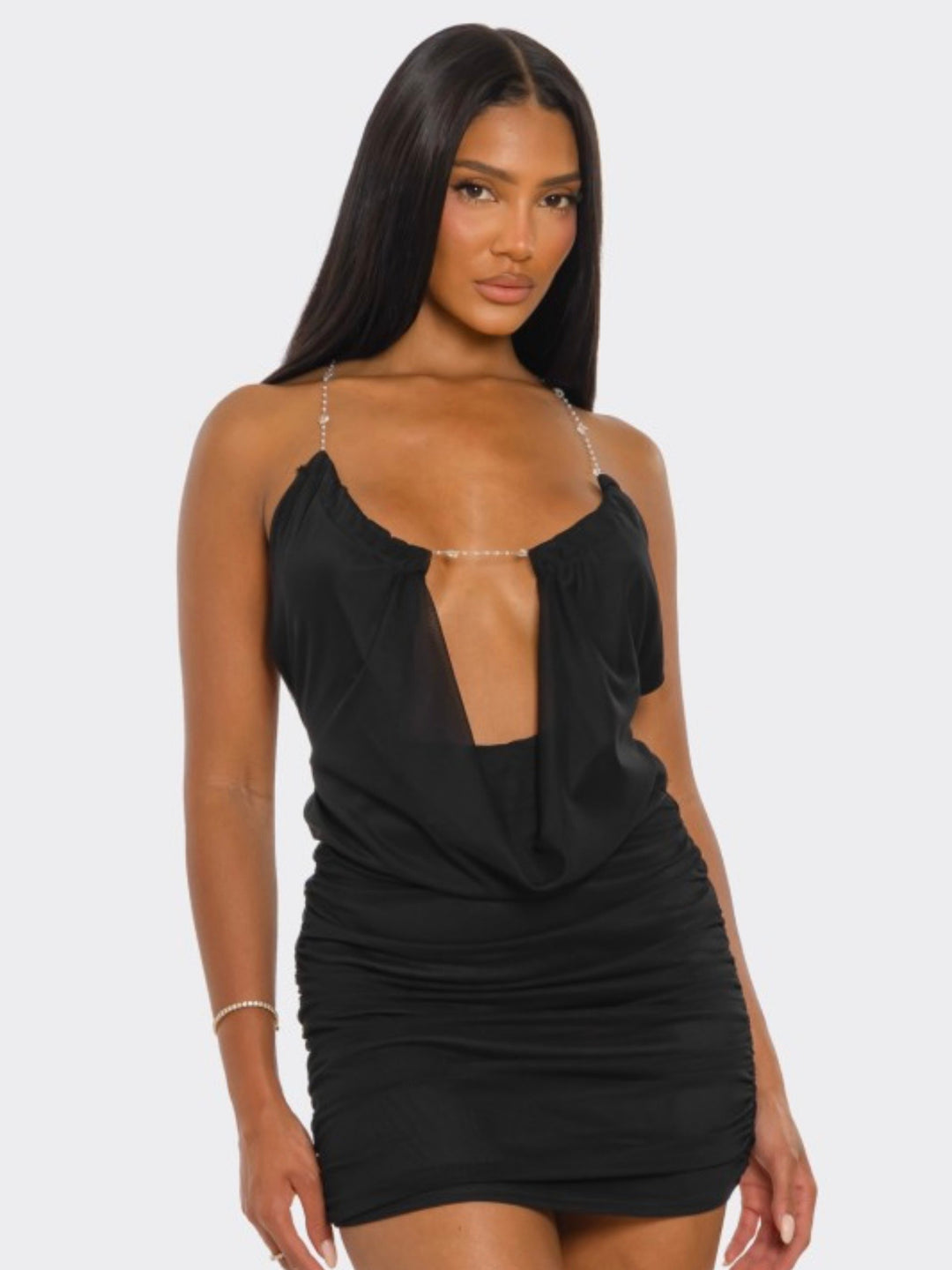 Mona Mesh Mini Dress
