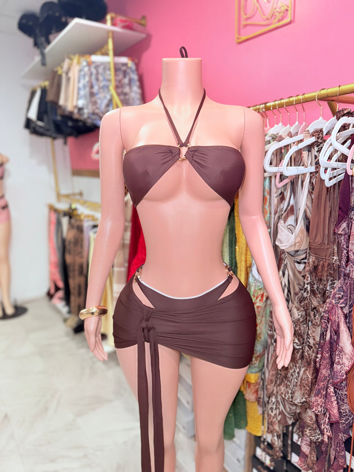 3 Piece Cocoa Bikini