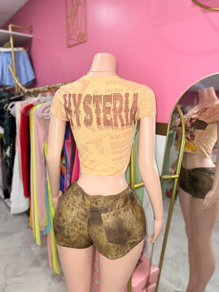 Hysteria Graphic Crop Top