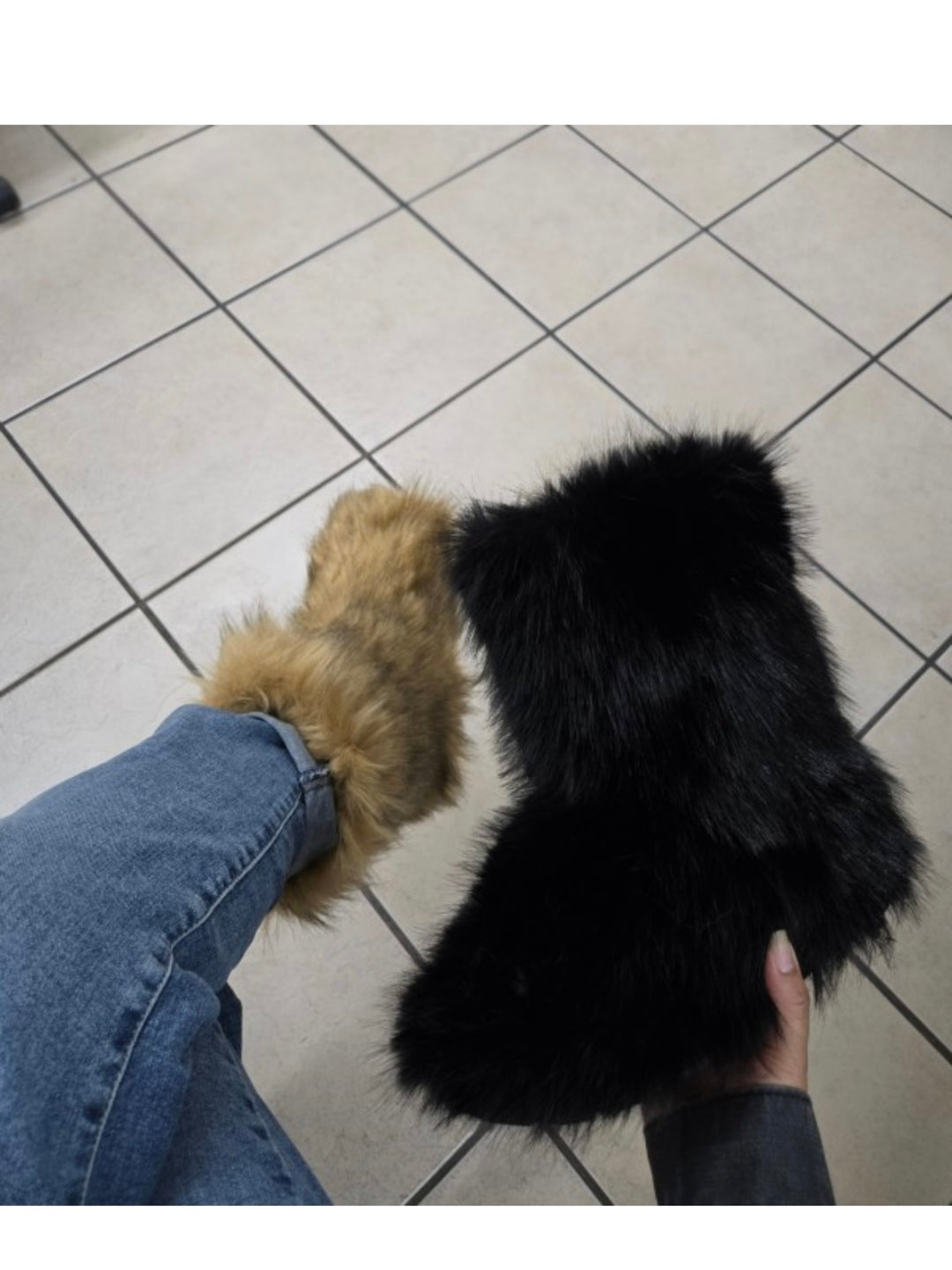 Faux Fur Boots(Brown ONLY)