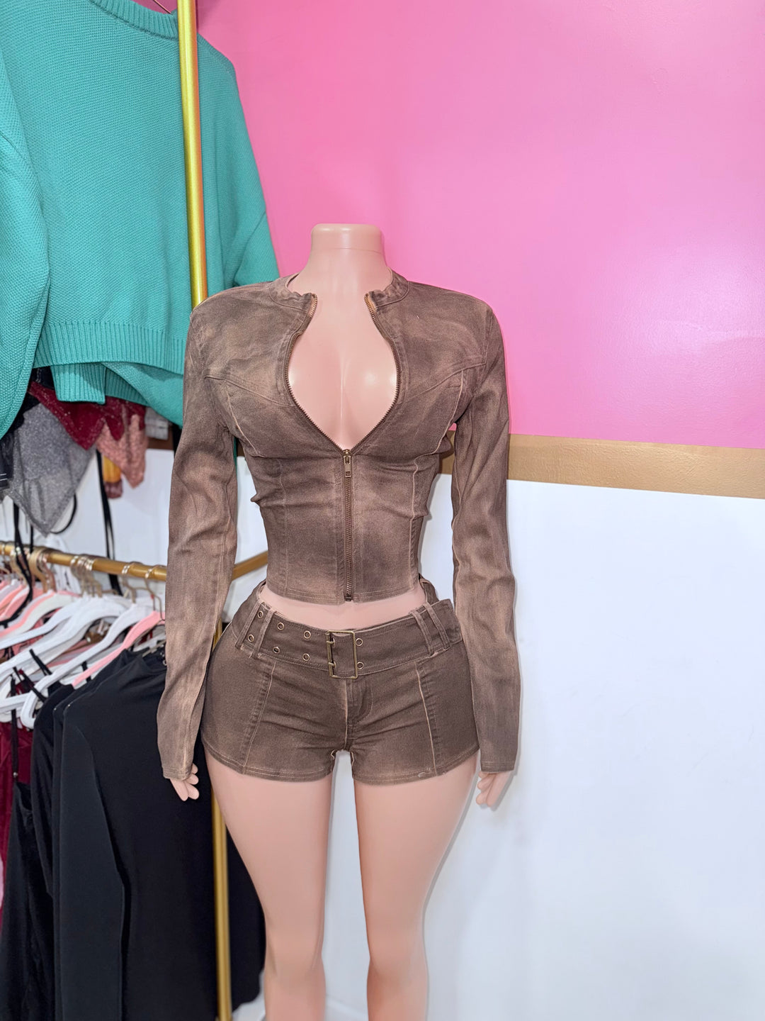 Heavy Metal Long Sleeve Set (Brown)