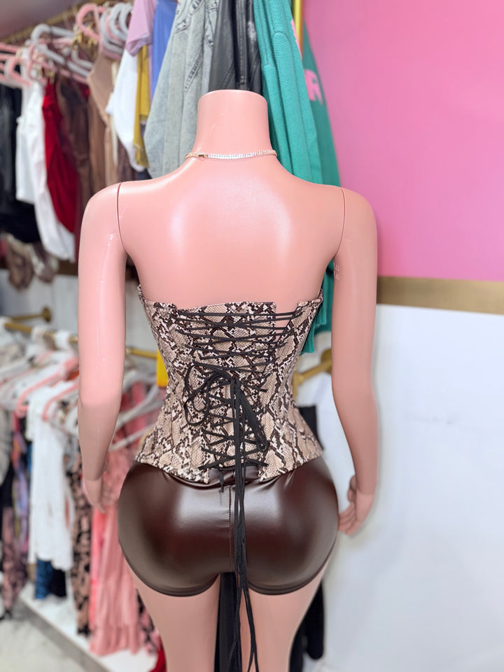 Lavish Snakeskin Corset
