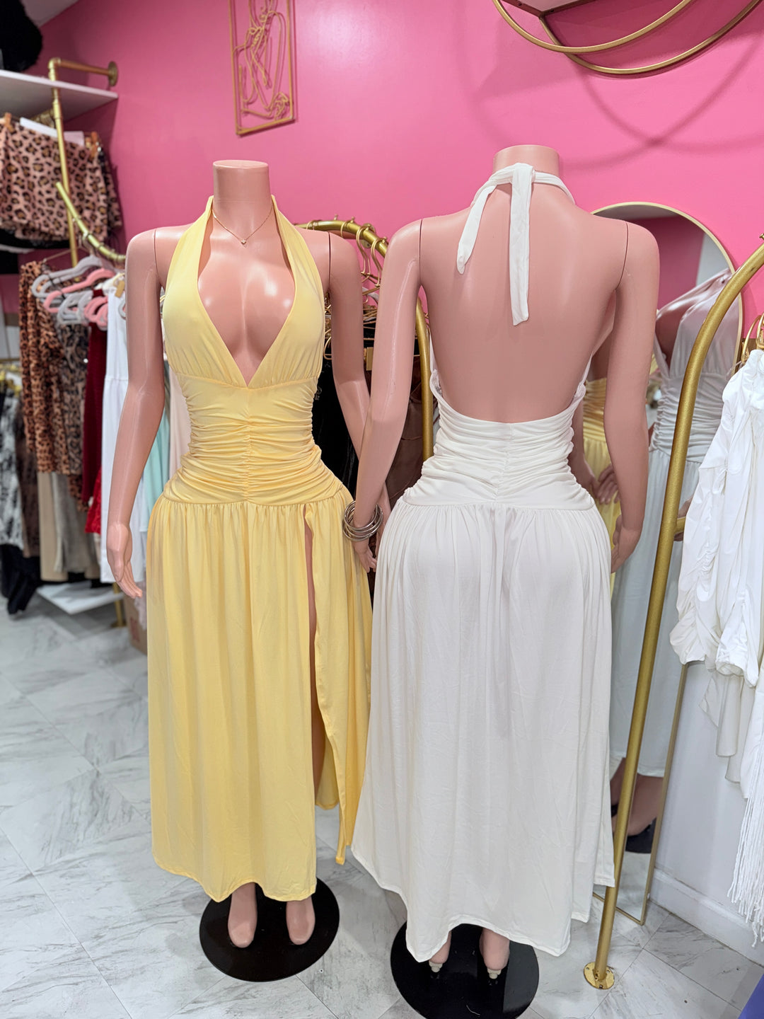 Dessia Halter V Cut Dress