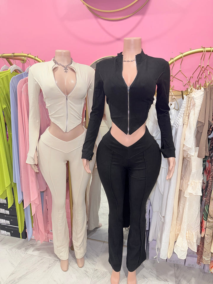 Ivori V-Cut Pants Set