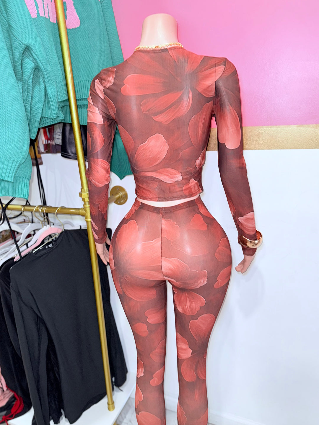 Autumn Mesh Pants Set