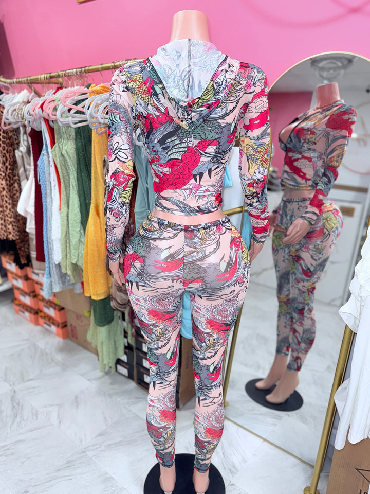 Koi Mesh Pants Set