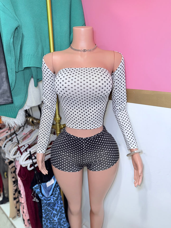 Polka Dot 3pc Short Set