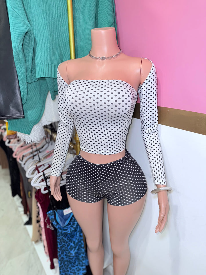 Polka Dot 3pc Short Set