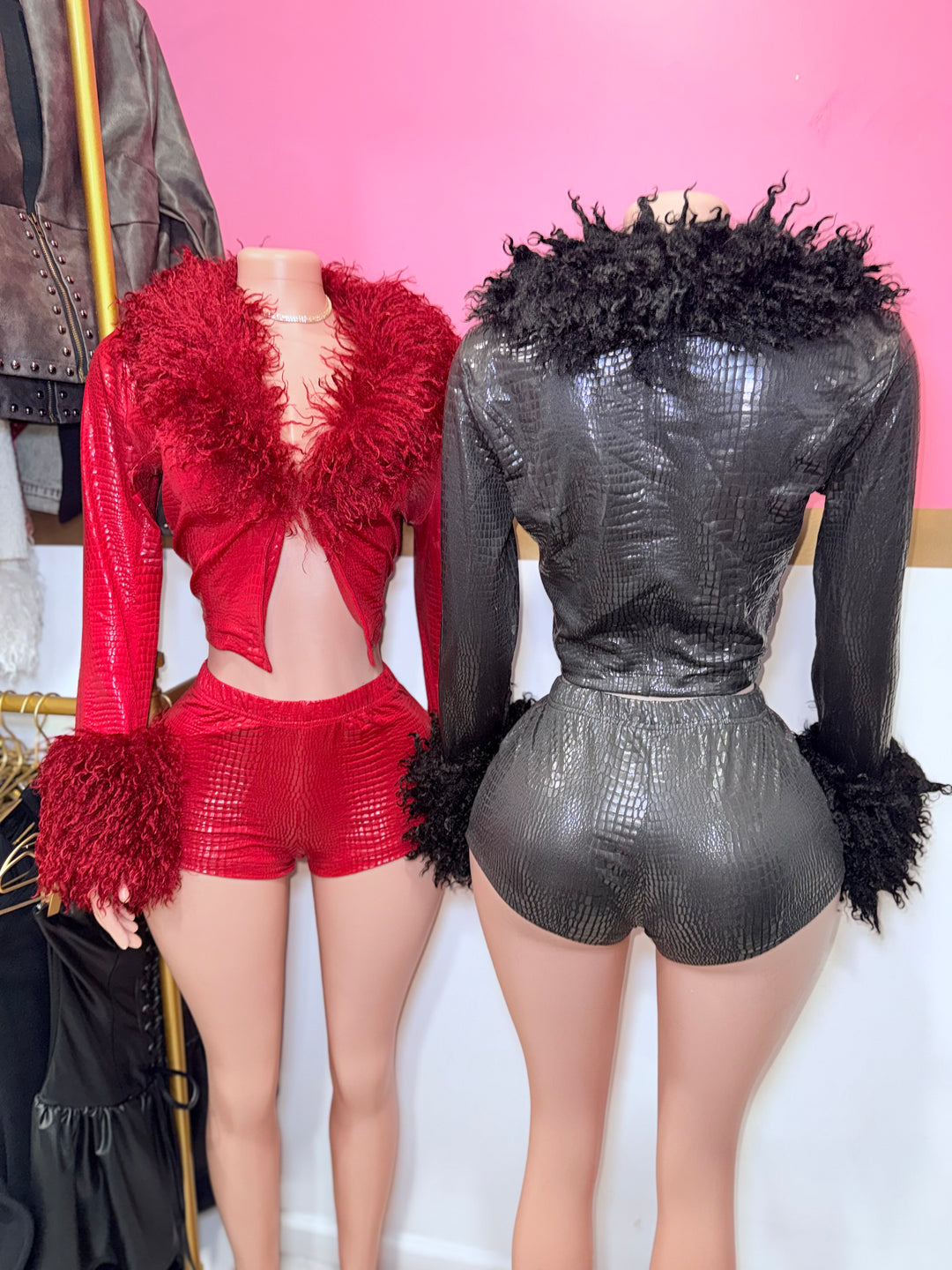 Lavish Croc Short Set