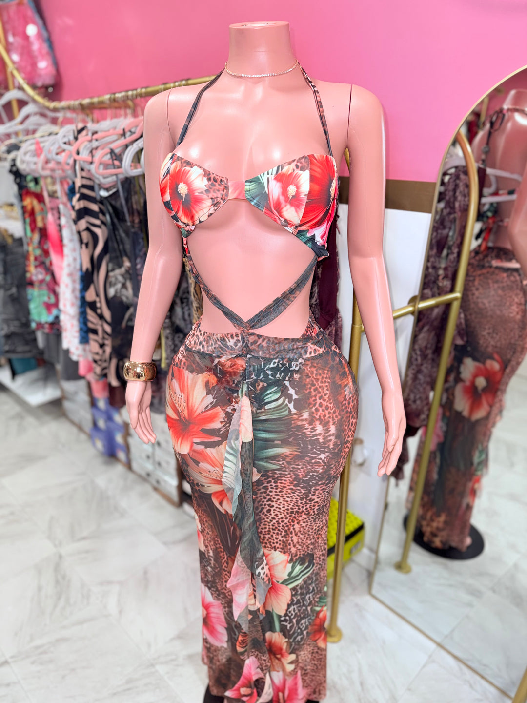 Lily Leopard Skirt Set