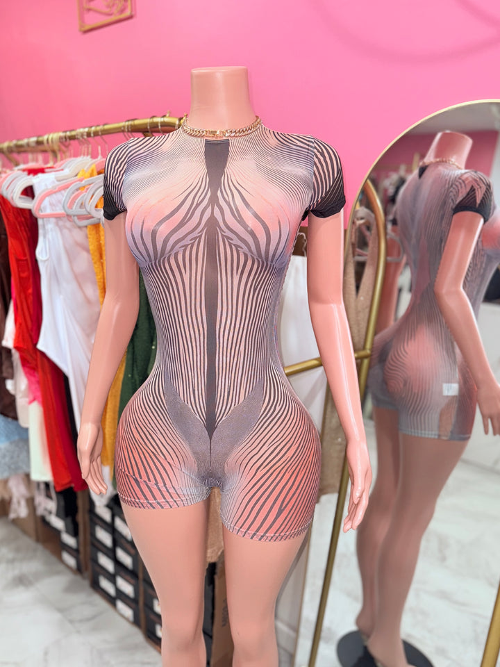 Illusion Mesh Romper