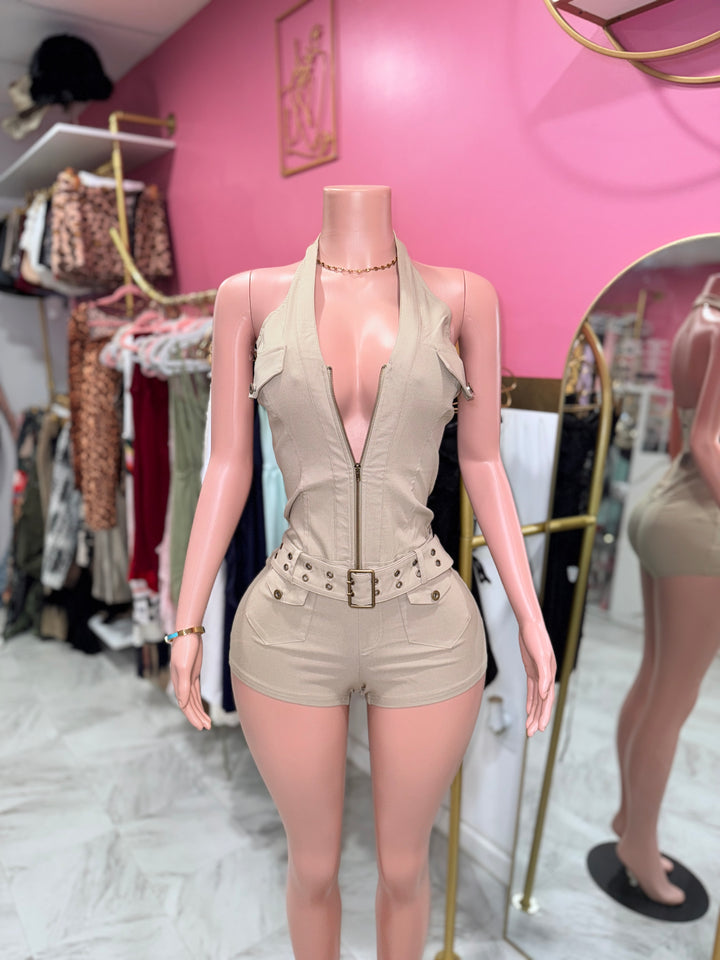 Belted Cargo Romper