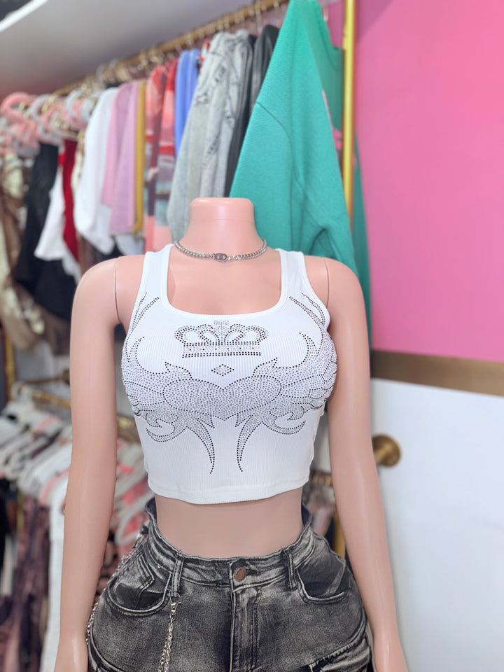 Rhinestone Tank Top