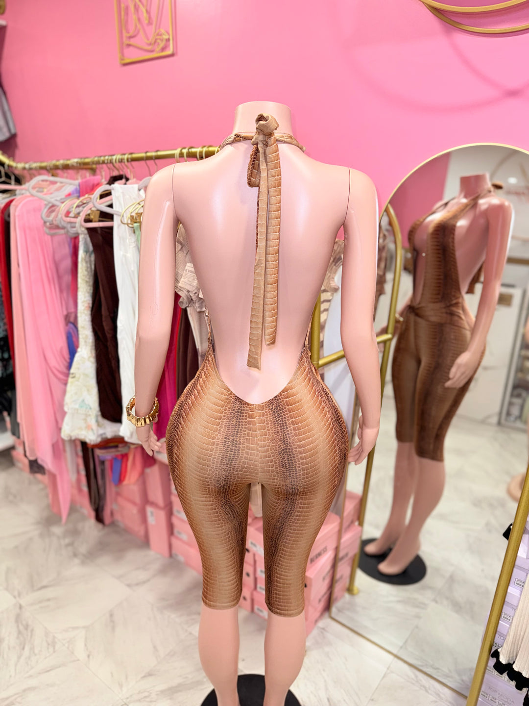 Python Capri Jumpsuit