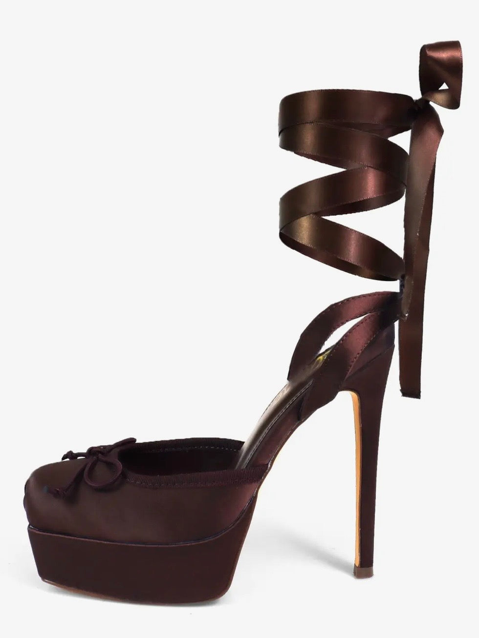 Ballerina Toe Satin Heel