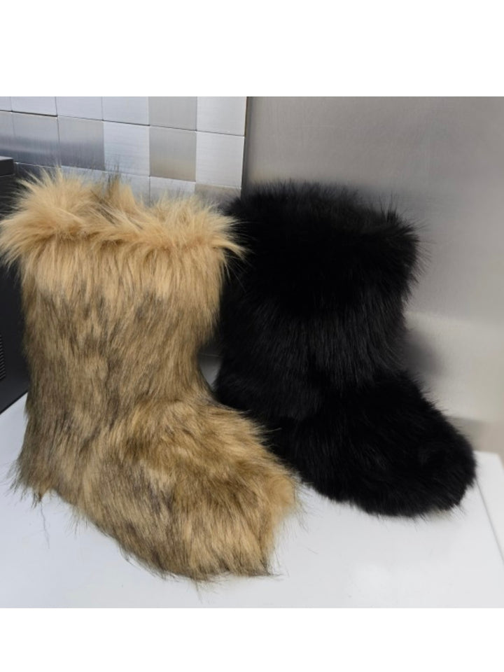 Faux Fur Boots(Brown ONLY)