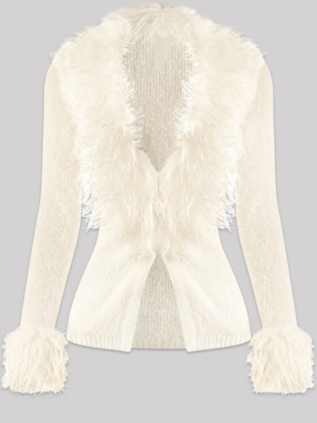 Faux Fur Cardigan Sweater